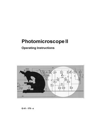 Zeiss Photomicroscope II Instructions