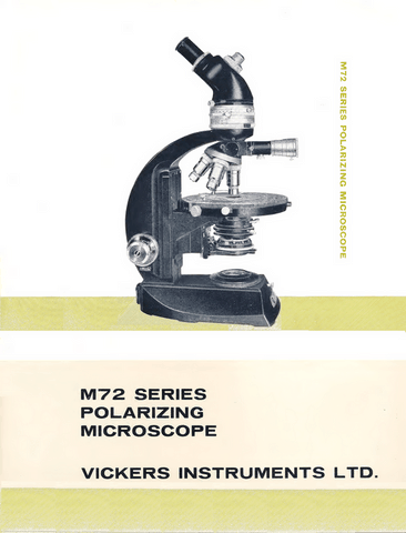Vickers M72 Polarizing Microscope Brochure