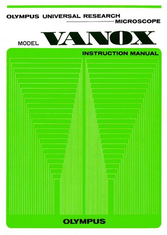 Olympus Vanox Microscope Manual