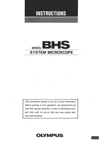 Olympus BHS Microscope Instructions