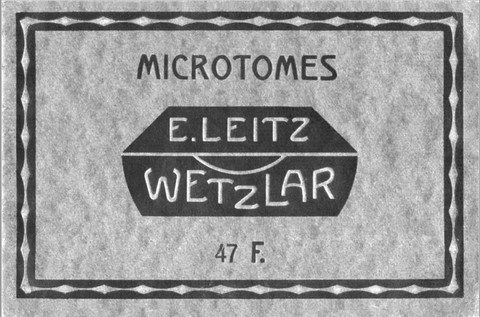 E.Leitz Wetzlar Microtomes 47 F