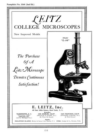Leitz College Microscopes circa 1930 Brochure