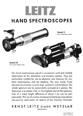 Leitz Hand Spectroscopes V-W