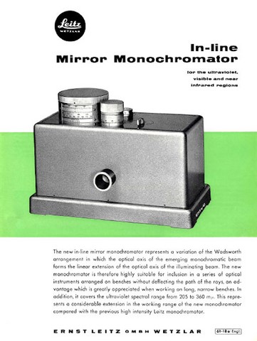 Leitz In-Line Mirror Monochromator Brochure