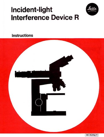 Leitz Microscope Incident Light Interference Device R