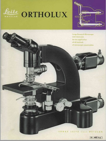 Leitz Ortholux Large Research Microscope Brochure B
