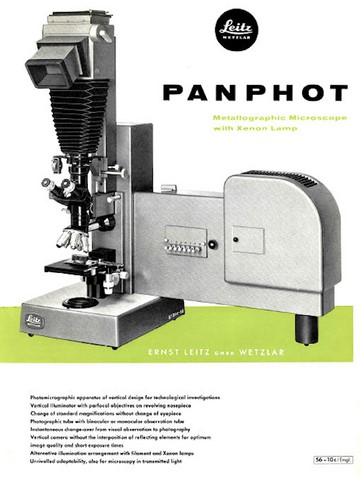 Leitz Panphot Metallographic Microscope with Xenon Lamp Brochure