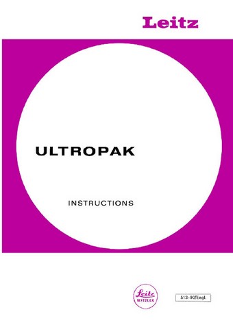 Leitz Ultropak Instructions