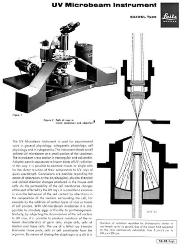 Leitz UV Microbeam Instrument Brochure