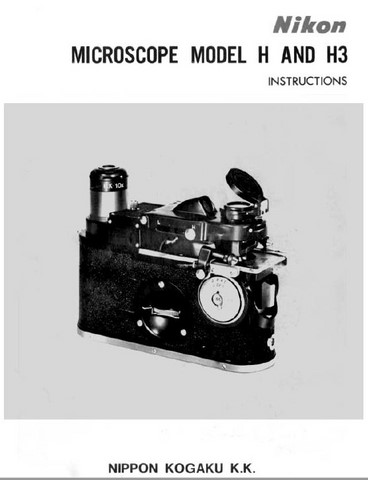 Nikon H and H3 Microscope Instructions