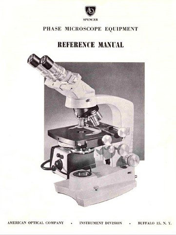 American Optical Series 2-4 Microscope Phase Contrast Manual