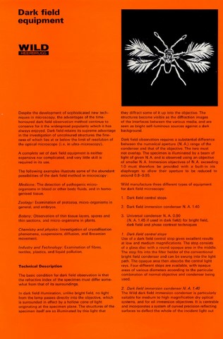 Wild Darkfield Equipment Brochure