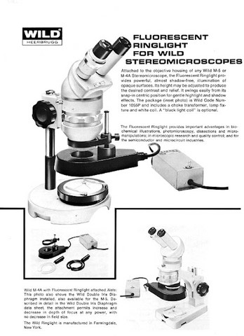 Wild Flourescent Ringlight for Stereomicroscopes Brochure