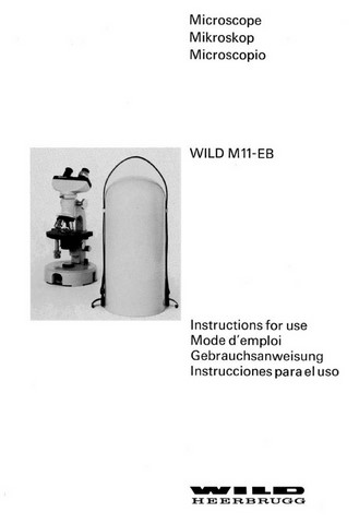Wild M11-EB Microscope Instructions for Use Manual