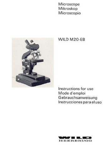 Wild M20EB Microscope Instructions for Use Manual