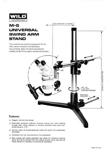 Wild M5 Universal Swing Arm Stand Brochure