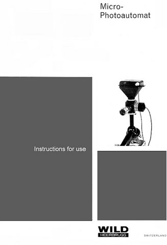 Wild Micro-Photoautomat Manual