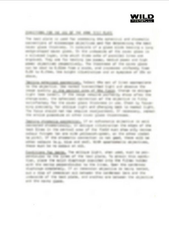 Wild Microscope ABBE Test Plate Manual