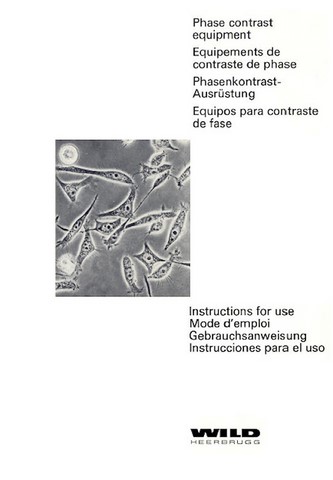 Wild Phase Contrast Equipment Instructions For Use Manual