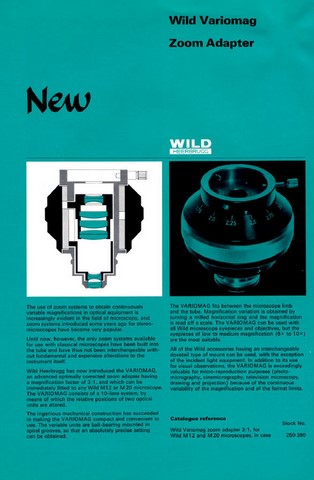 Wild Variomag Zoom Adapter Brochure