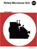 Leitz 1512 Rotary Microtome Instructions