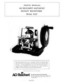 American Optical-Reichert 820 Microtome Parts Manual