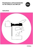 Leitz Fluorescence Vertical Illuminator for the Dialux and SM-LUX Microscpe Instructions