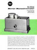Leitz In-Line Mirror Monochromator Brochure