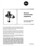 Leitz Screw Micrometer Eyepiece