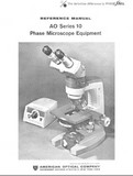 American Optical Series 10 Phase Microscope Equipment