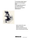 Wild Microscope Transmitted Light Base I Manual