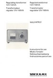 Wild MTR27 Microscope Transformer Manual