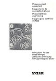 Wild Phase Contrast Equipment Instructions For Use Manual